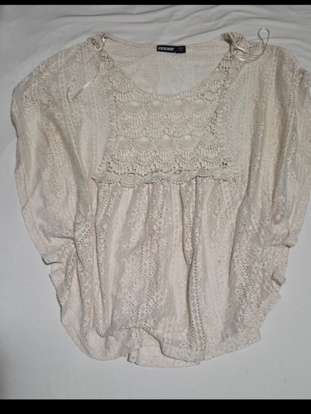 Joe boxer women's XL white lace blouse #15